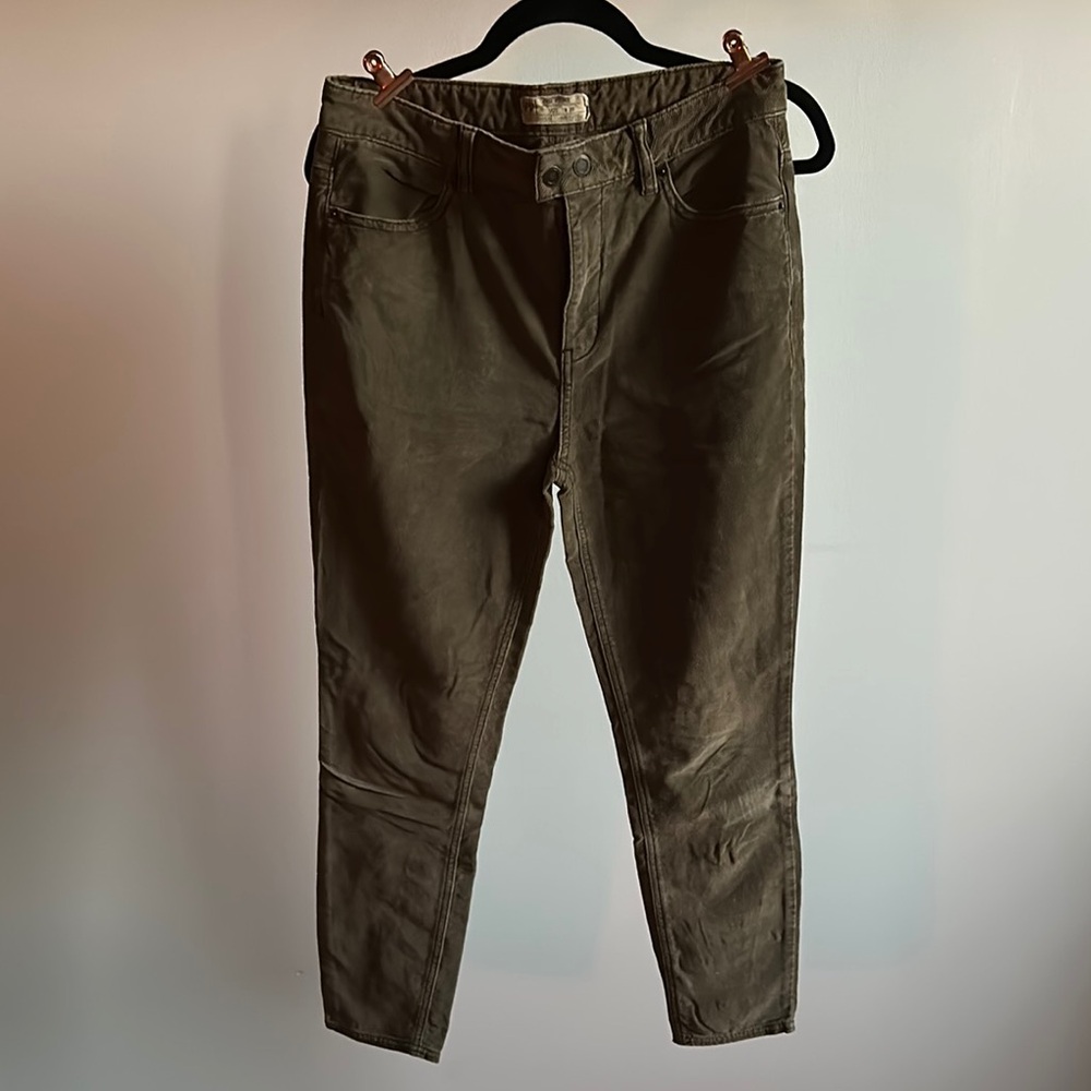 Free People Women’s Olive Corduroy Pants